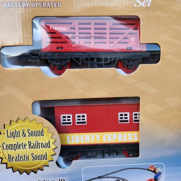 NEW Christmas Train Set 6 Car Locomotive Electronic Train Set Battery Operated - Picture 8 of 13